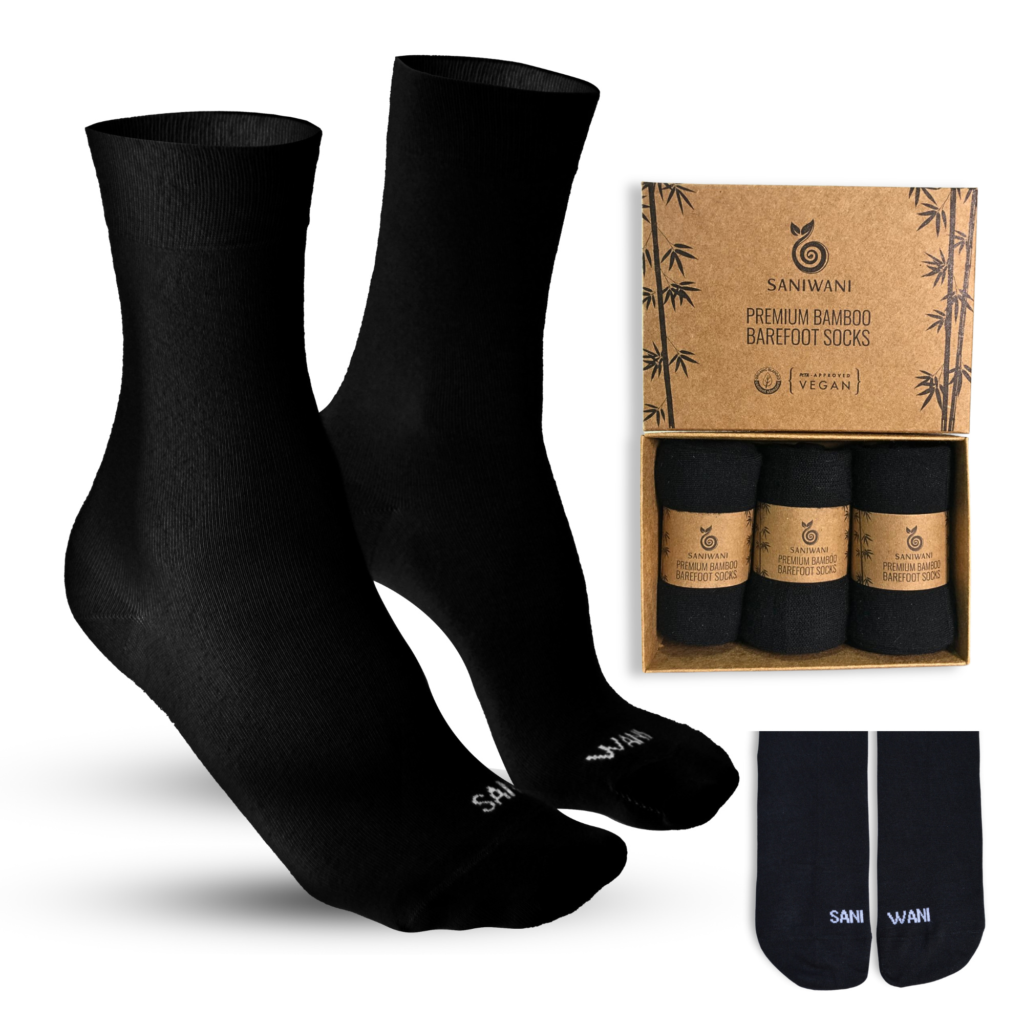 Calcetines de bambú orgánico anatomicos finos