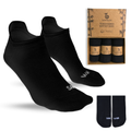 Calcetines de bambú orgánico anatomicos tobilleros L (Negro)