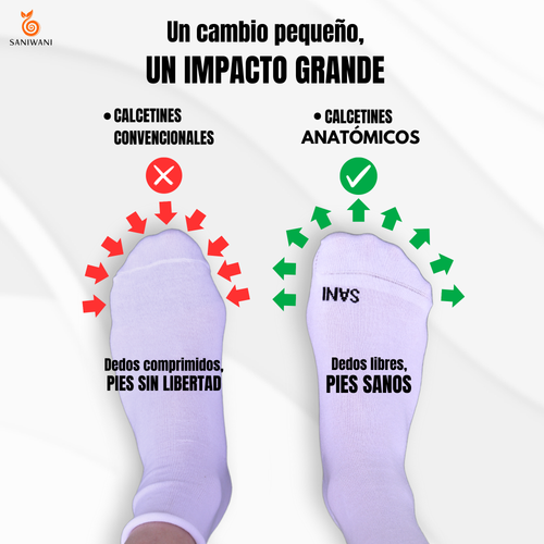 Calcetines de bambú orgánico anatomicos tobilleros L (Negro)