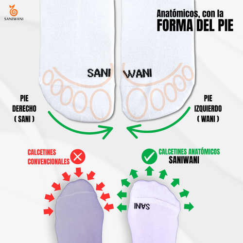 Calcetines de bambú orgánico anatomicos finos