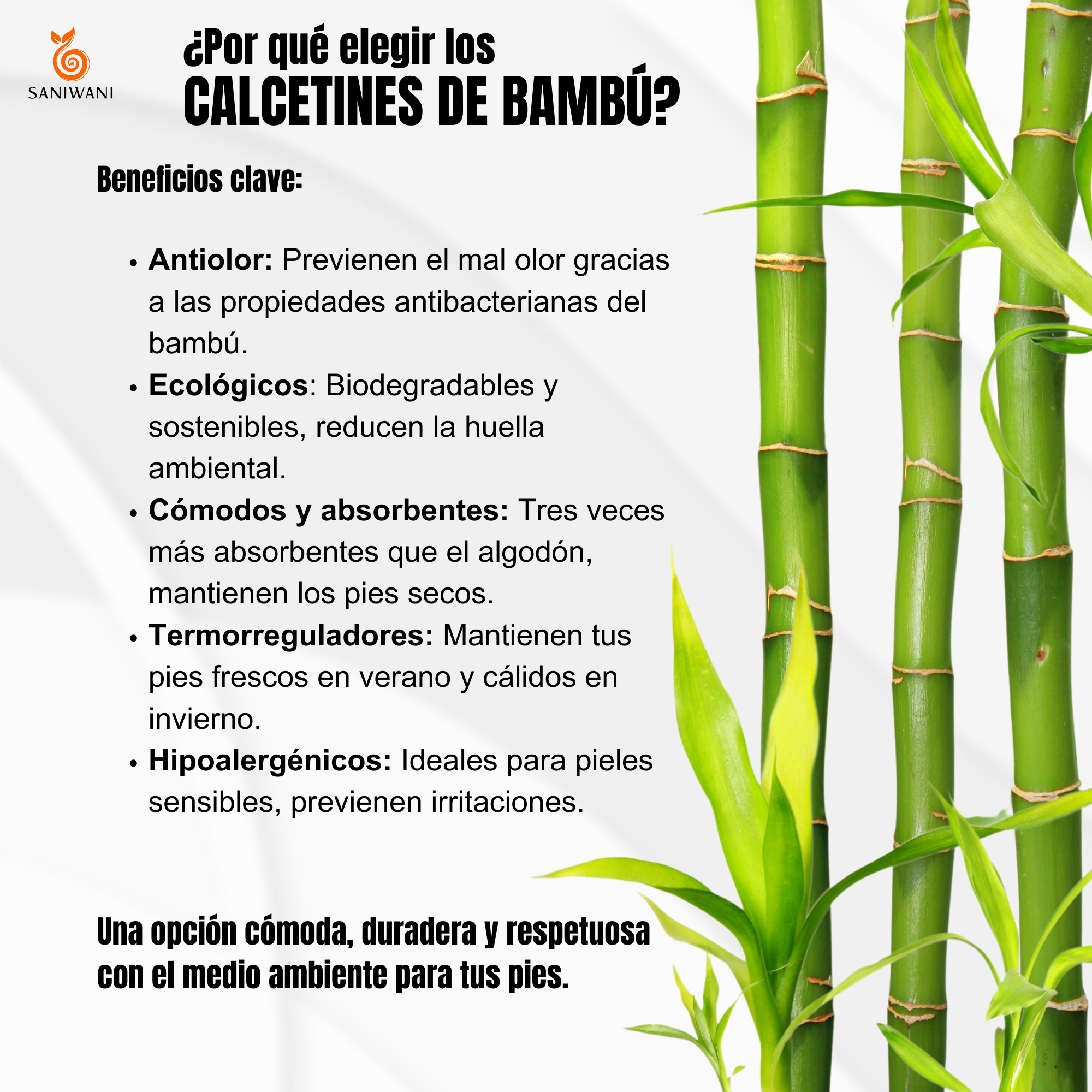 Calcetines de bambú orgánico anatomicos finos