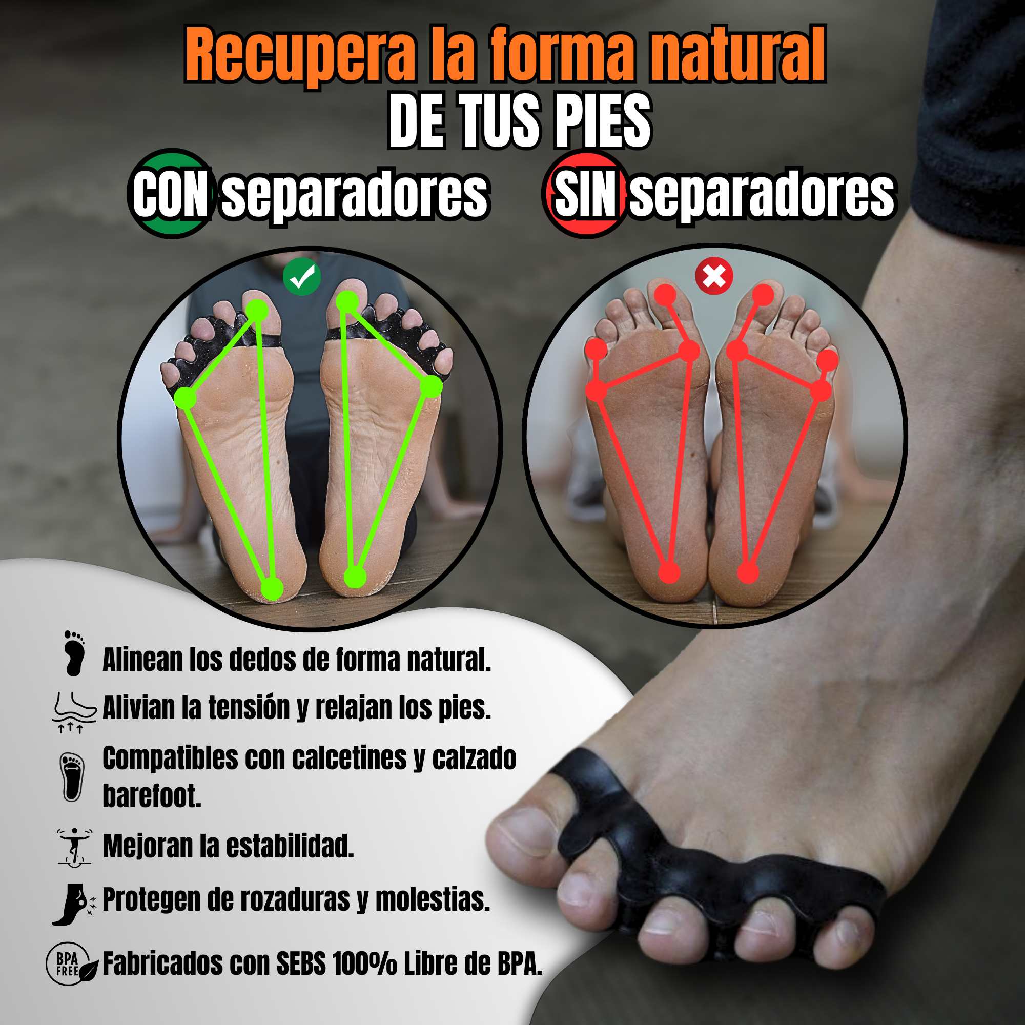 Kit funcional completo para los pies