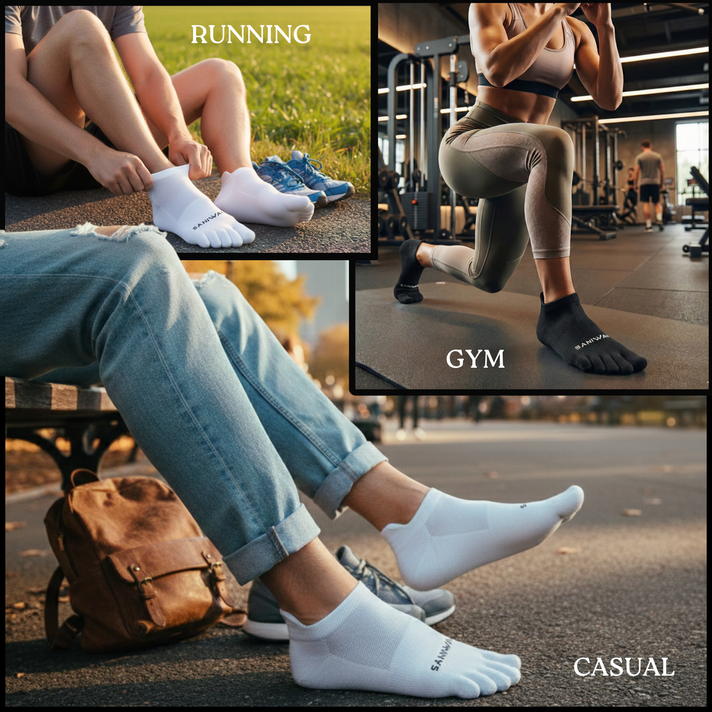 Calcetines de cinco dedos FREE TOES con tecnología Coolmax